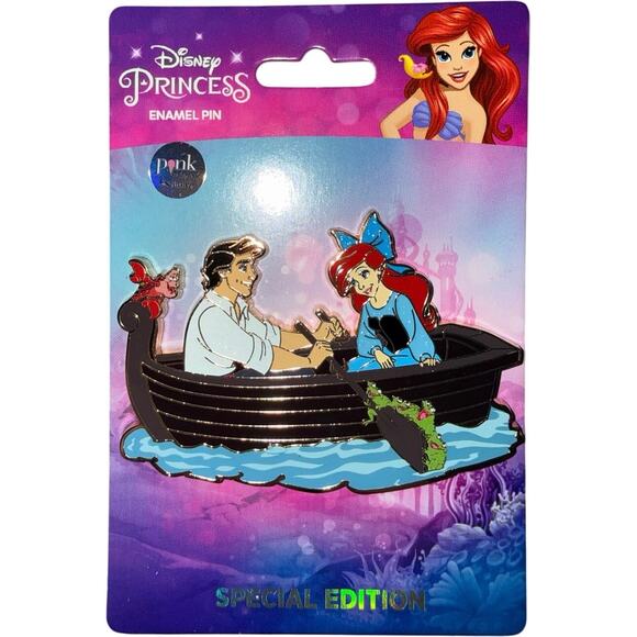 Disney Other - New Disney PALM LE 500 Ariel Eric Sebastian Rowing Boat the Little Mermaid Pin